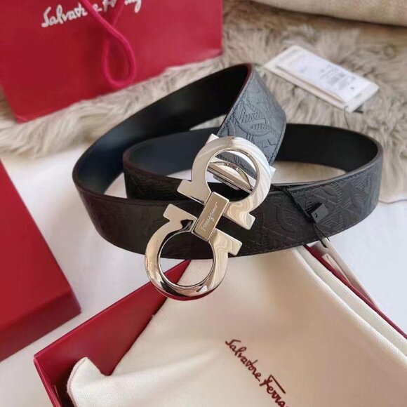 Salvatore Ferragamo Accessories - Women's Salvatore Ferragamo Double-Sided Buckle Belt 34inches